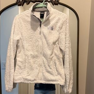The North Face Women's white Plush Teddy Fleece Jacket